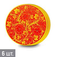 Тарелка бум. "Народные промыслы" 18см (6шт) 30001566