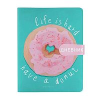 Дневник 1-11кл. BV интегр.обл. "Donut" 10-158/46 кож.зам.,беж.бум.,магн.хлястик