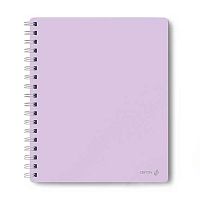 Тетрадь 96л. (клетка) SVETOCH пластик.обл. спираль "Лиловая" ТЕТ96-001 (01930) тисн.фольг.