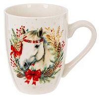 Кружка фарфор 320мл REMECO Символ года 2026 "Лошадь" 825385