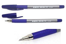 Ручка масл. шар. BEIFA  "Стильная" ТА 124200-BL синяя,0,5мм,трёхгр.корп.с манжет.,металик.