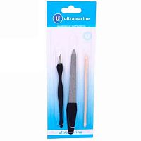 Набор маникюрный "Ultramarine" 3предм. (триммер,пилка метал.,палочка апельсин.) 865-964 блист.