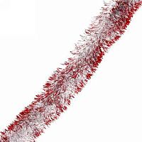 Мишура 2м 9см "Серебряный блеск" красный 215-215