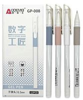 Ручка гелевая INTELLIGENT Aodemei DI-386/DO-428 белый корп.,игольч.,0,5мм,асс.