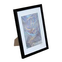 Фоторамка пластик 15*21см Радуга чёрный с ножкой,ширина багета-12мм