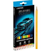 Карандаши 24цв. deVENTE "Super Turbo" 5024624 шестигр.,2М,гриф.2,8мм,к/к