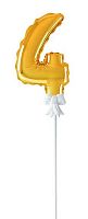 Шары возд. BOOMZEE Цифра  "4" FBZ-03 золотая