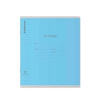 Тетрадь 12л. (линейка) EK "Классика Visio (голубая)" 40006 обл.мел.карт.