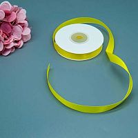 Лента 1,2см*22,85м атласная жёлтая Микрос ч37706