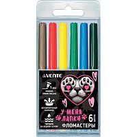 Фломастеры  6цв. deVENTE "У меня лапки" 5080629 вент.колп.,пластик.блист.