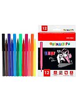 Фломастеры 12цв. Проф-Пресс "Black anime" ФВ-2567 вент.колп.,к/к