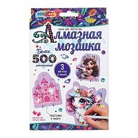 Мозаика алмазная MULTIART "Принцесса и единорог" AMFP-128638 на подставке,10*15см