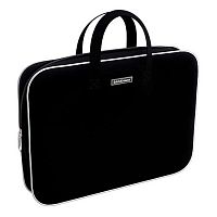 Сумка-планшет А4+ EK "Black" 64989 чёрная,текстиль,на молн.,ручки