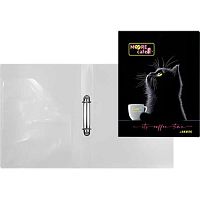 Папка 2 кольца 30мм deVENTE А5 "MooreCafe" 3081516 непрозр.с диз.,фактура"песок",800мкм