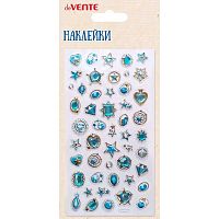 Наклейки объёмные deVENTE "Blue Diamonds" 8132560 стразы,9*17,5см