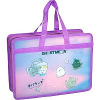 Папка пластик,с ручками А4 deVENTE "Ghost Meow" 8057601 с расш.10см,400мкм,мат.п/прозр.с рис.