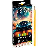 Карандаши 24цв. deVENTE "Turbo Galaxy" 5024620 шестигр.,2М,гриф.2,8мм,к/к