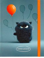 Дневник 1-4кл. Проф-Пресс тв.обл. "Хмурый котик" Д48-9453 выб.лак,резинка
