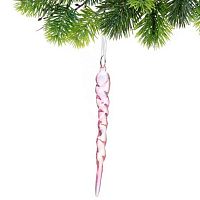 Подвесное украшение НГ "Морозная сосулька" 916-0961 розовый 13см