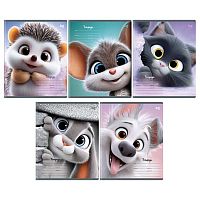 Тетрадь 12л. (клетка) BG "Пушистые друзья" 62865 асс