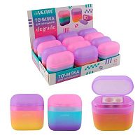 Точилка с контейнером 2отв. deVENTE "Degrade" 8031509 пластик.,асс.