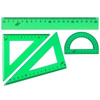 Набор геом. ЛУЧ (4предм.) 33С 2204-08 прозр.,зелёный