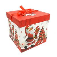 Коробка подар. НГ "Дедушка Мороз" 22*22*22см 230-573