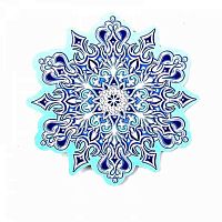 0.7-66-5182 Украшение на скотче "Снежинка" (б/т,блёстки) 10шт. (МО)