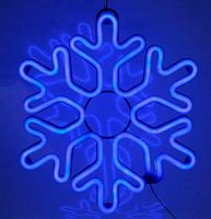 Фигурка светодиод. НГ "Зимняя снежинка" 725-067 синий,пост.свеч.,220В