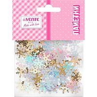 Пайетки декор. deVENTE "Снежинки" 8001503 ассорти,15гр.,пластик.пакет