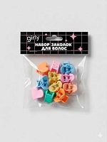 Набор заколок д/волос АЛЕФ GIRLY "Сердечки" (10шт) радуга 25-091