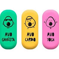 Ластик deVENTE "Avocado" 4070102 цветной,овал.,45*19*10см,синтет.каучук