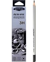 Карандаш ч/гр. ACMELIAE 8000-3H EAN шестигр.серебр.корп.,3Н