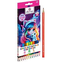 Карандаши пластик. 12цв. ATTOMEX "Best Friends" 5022632 шестигр.,М,гриф.2,65мм,к/к