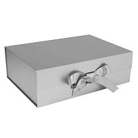 Коробка подар. КОКОС "Бантик" 253940 серебро (20*28*9см)