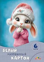 Картон белый мелов. А4  6л. АППЛИКА "Пушистик" С1087-29