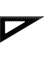 Треугольник Проф-Пресс 30град./18см Л-4485 непрозр.чёрный