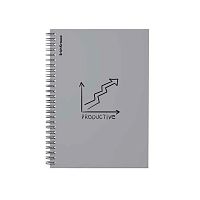 Тетрадь 80л. (клетка) EK пластик.обл. спираль "Life Style" 61963 серебристый