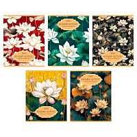 Тетрадь 48л. (клетка) ХАТ пластик.обл. "Белый лотос" асс.