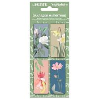 Закладки магнитные deVENTE "sigNATURE" 8065515 (4шт) бум.,блист.