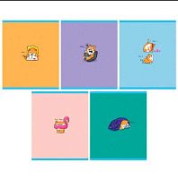 Тетрадь 48л. (клетка) ЭКСМО "В стиле "Корги"" ТКЛ489698 мел.карт.,мат.лам.,выб.лак,асс.