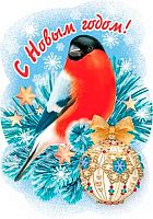 0.2-79-5496 Открытка С НГ (20шт) (б/т,подвеска) (МО)