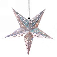 Подвесное украшение НГ "Сияние звезды" 45см серебро 203-334