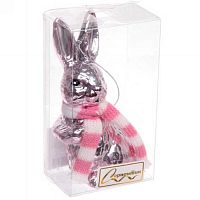 Игрушка ел. "Символ Года 2023. Новогодний зайка" 4*6*11,5см розовый 916-0835