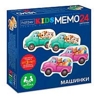 Игра настольная ХАТ Мемо фигурные "Машинки" 36185 (24карточки)