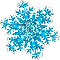 0.7-66-5214 Украшение на скотче "Снежинка" (б/т,блёстки) (10шт.) (МО)