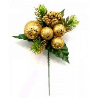 Декоративная композиция ЛЬДИНКА 216468 13см,пластик,золото