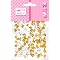 Пайетки декор. deVENTE "Снежинки" 8001501 золотые,серебряные,15гр.,пластик.пакет