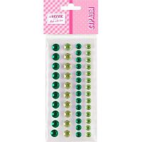 Стразы декор. самокл. deVENTE 8002588 зелёные,акрил.,6,8мм,48шт