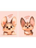 Блокнот А7  48л. Проф-Пресс "Маленький корги-2" Б48-3010 склейка,цв.мел.обл.,блок-офсет